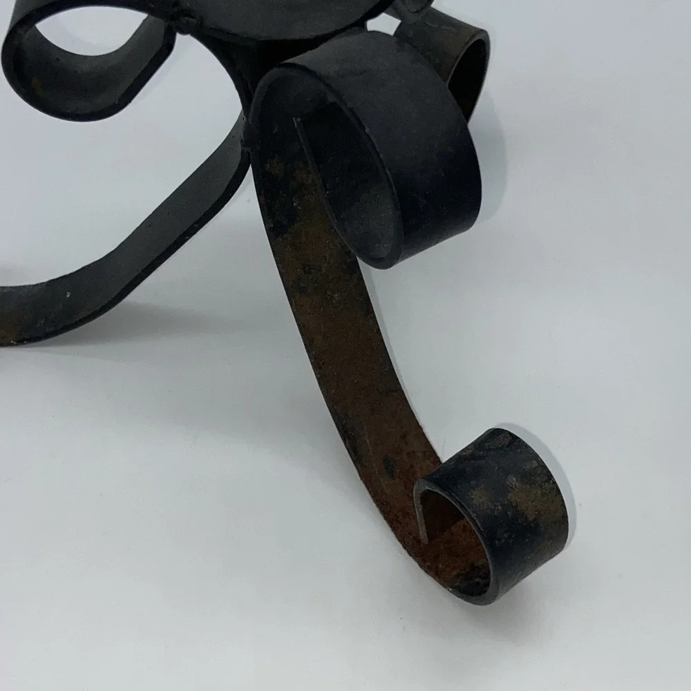 Black Wrought Iron‎ Candle Holders Set of two Black Swirl 13.5